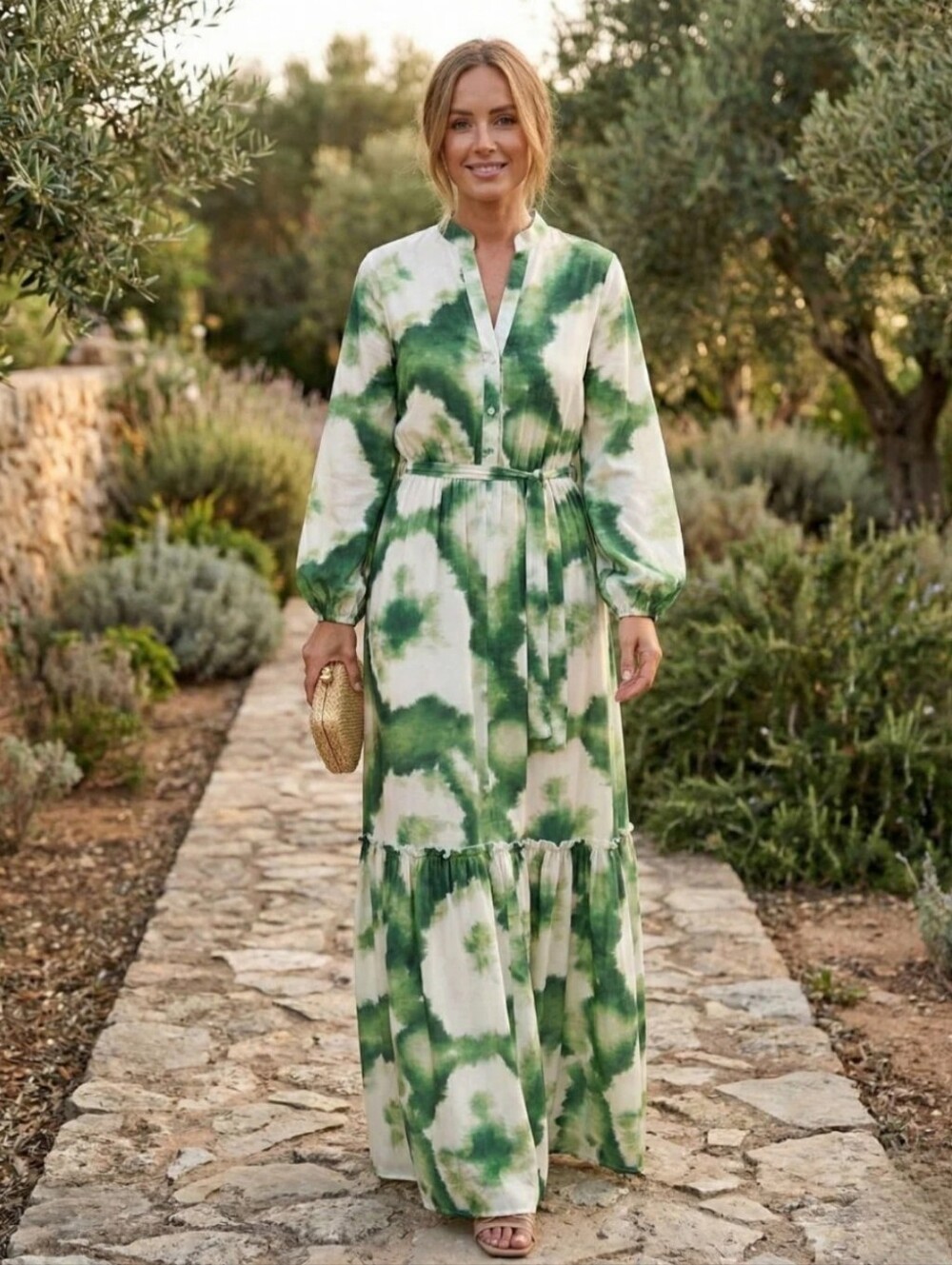 The Marisol Elegant long dress with fitted waist